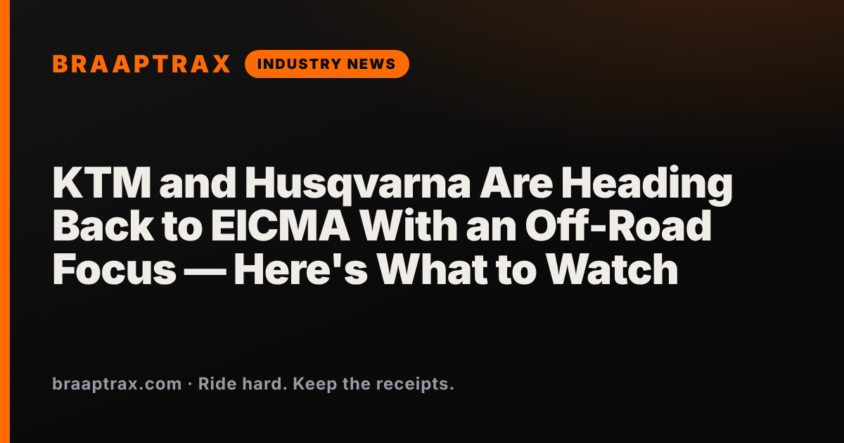 KTM and Husqvarna Are Heading Back to EICMA With an Off-Road Focus — Here's What to Watch