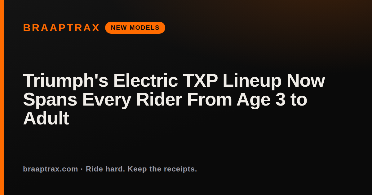 Triumph's Electric TXP Lineup Now Spans Every Rider From Age 3 to Adult