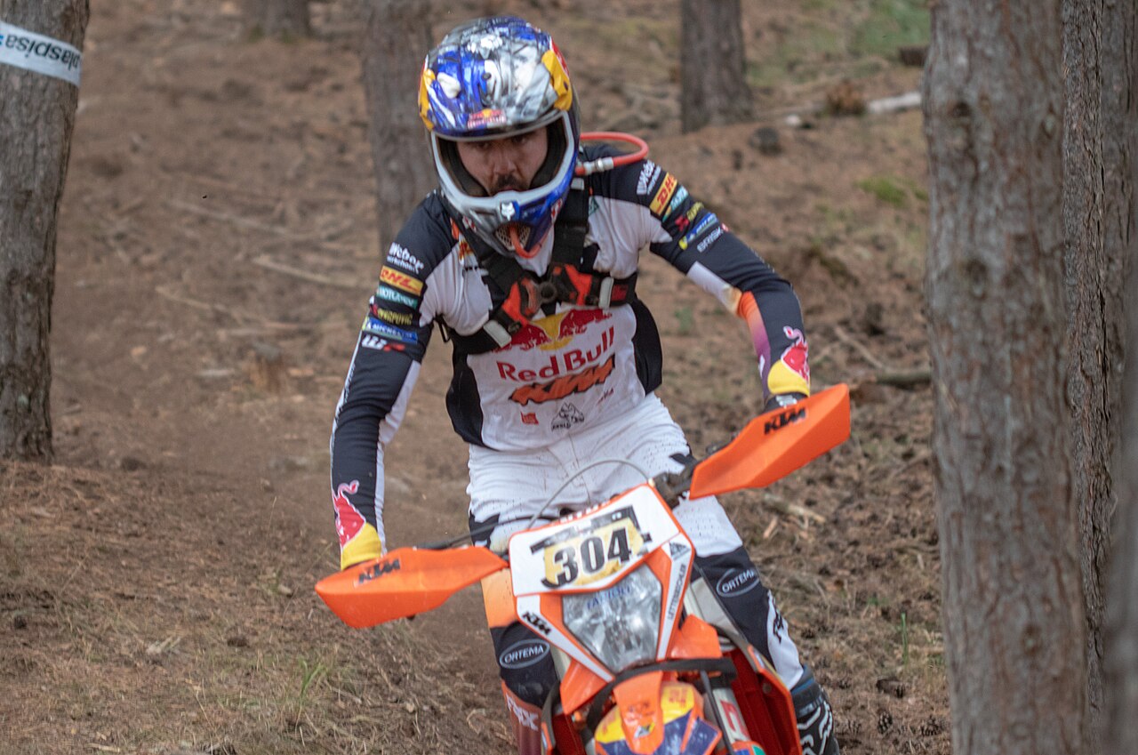 Manuel Lettenbichler riding at the 2023 Hixpania Hard Enduro